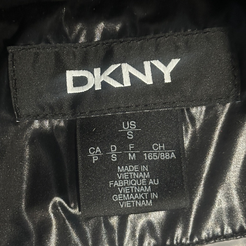 DKNY Shiny Black Outerwear Parka/Puffer Jacket